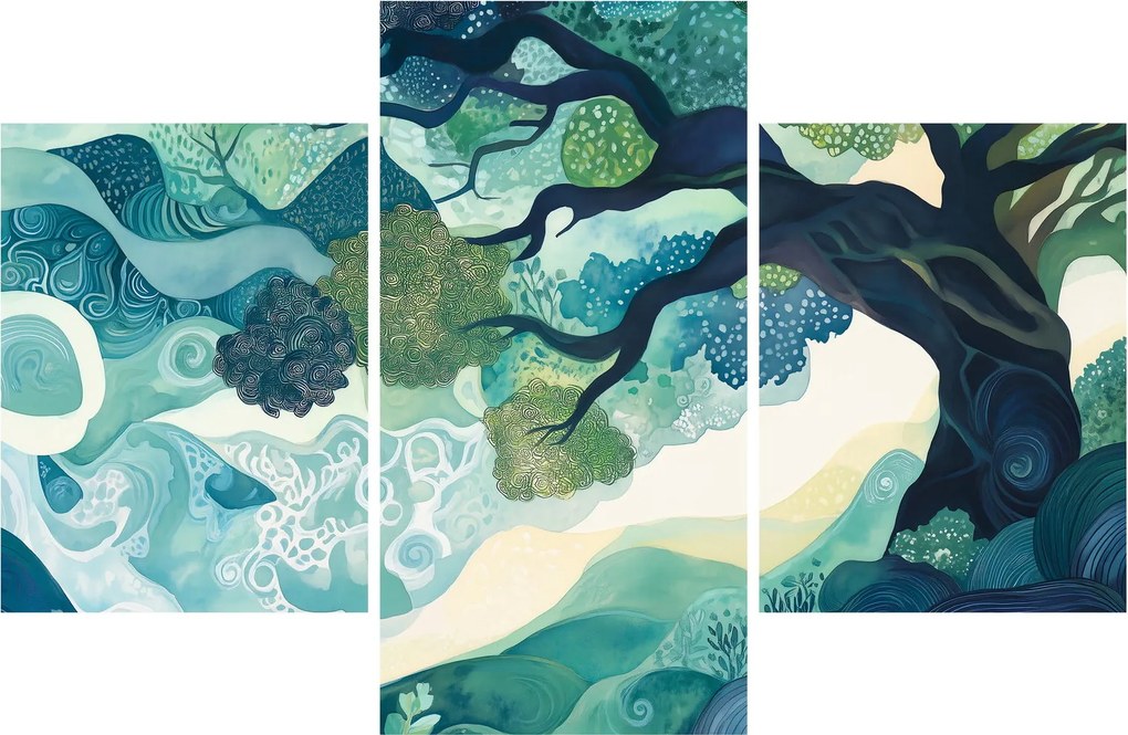 Obraz – Zelená koruna stromu života (90x60 cm)