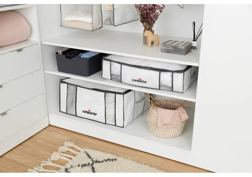 Vákuový/vystužený látkový úložný box na oblečenie 65x45x27 cm Life – Compactor