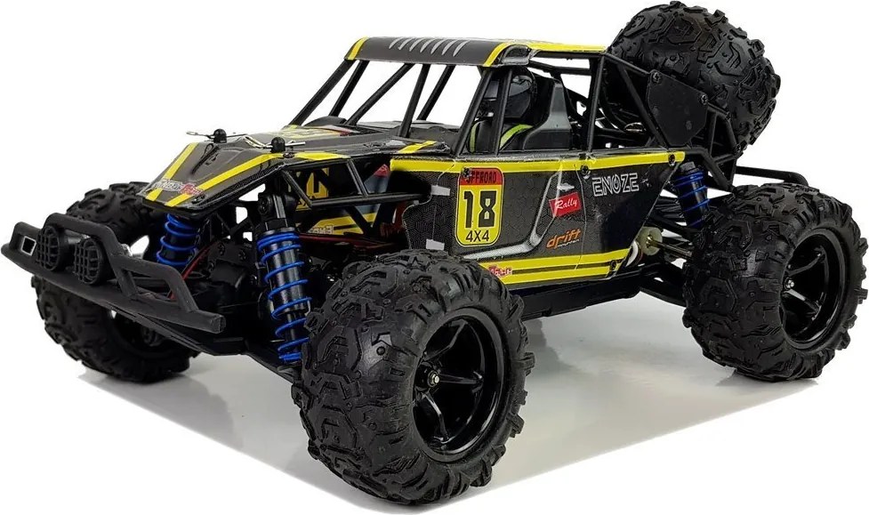 LEAN Toys Terénne auto Buggy na diaľkové ovládanie 1:18 žlté ENOZE 9303E 45 km/h