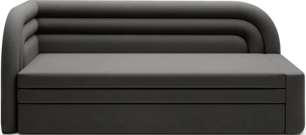 Taupe zamatová rozkladacia/s úložným priestorom pohovka ľavý roh 223 cm Fabillo – ELTAP