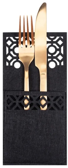 Vianočný obal na príbory KF357-4B čierny