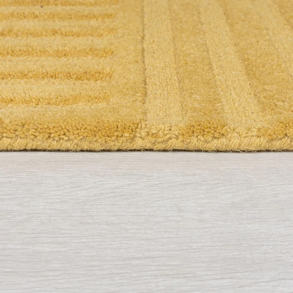 Kusový koberec Solace Zen Garden Ochre, 160x230, žltá, obývacia izba, Flair Rugs