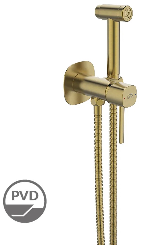 Laveo Pola, podomietková bidetová batéria, zlatá matná, LAV-BAP_G3PB