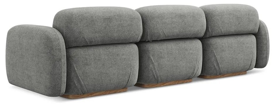 Sivá pohovka z textílie buklé 270 cm Ailani – Makamii