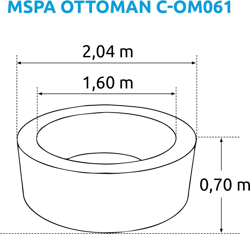 Mspa | Vírivý bazén MSPA Ottoman C-OM061 + Solárna sprcha UNO 40 | 19900159