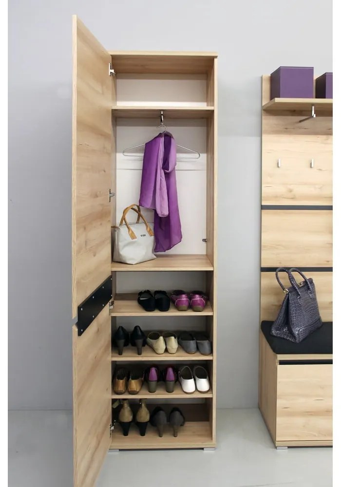 Šatníková skriňa v dekore buka 54x200 cm Lissabon - Germania