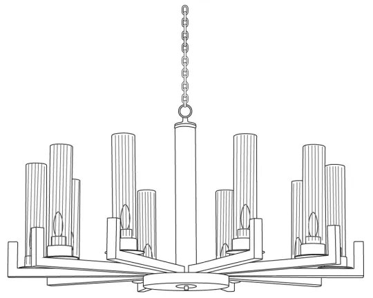 Kolarz 6009.81050 - Luster na reťazi RAGGIO 10xE14/25W/230V striebro