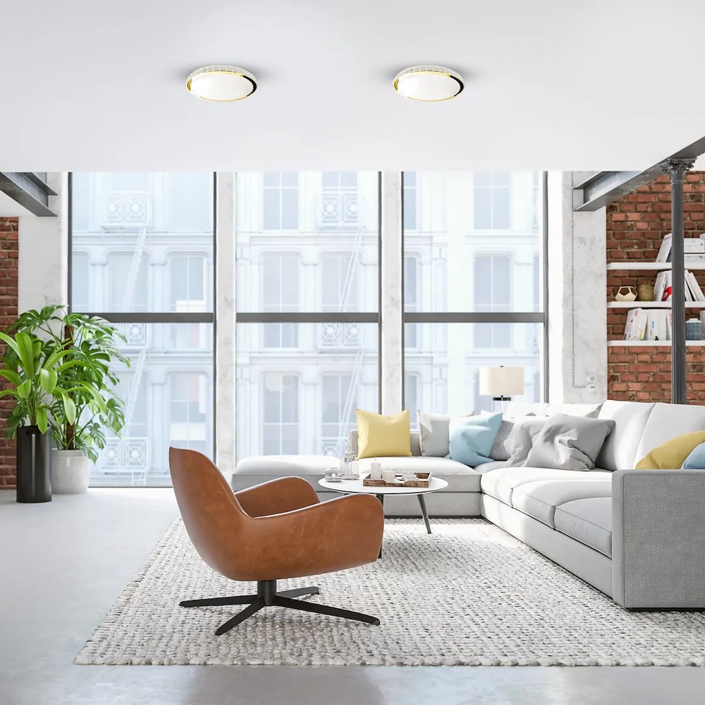 EUlight Stropné LED svietidlo Layla, 1x LED 33w, 3000-6000k, w/g, s ovládačom