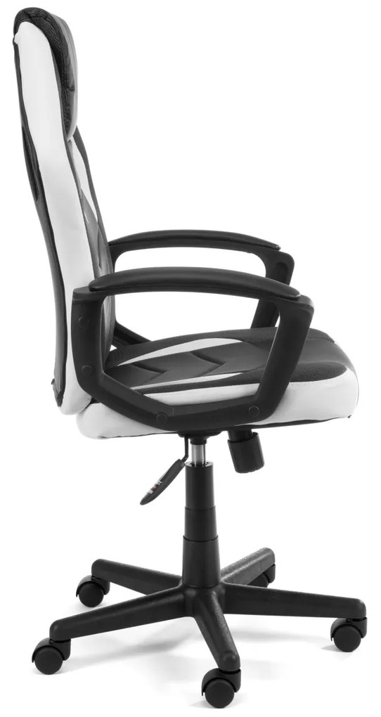 Otočné herné kreslo FERO II čierno-biele