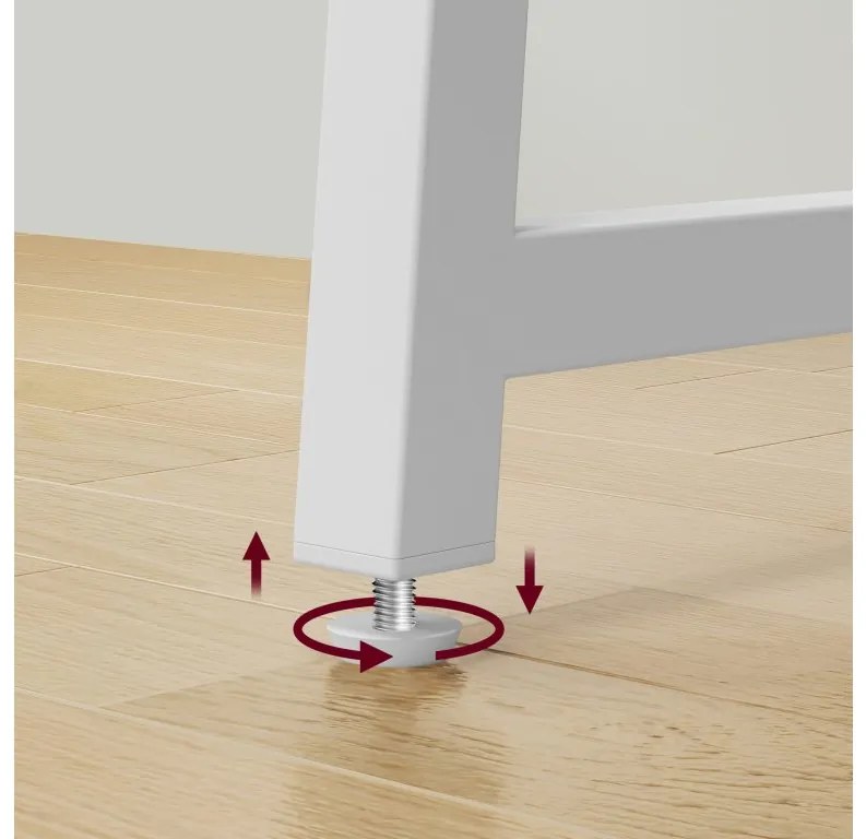 Počítačový stôl MAX - dub sonoma / biele nohy