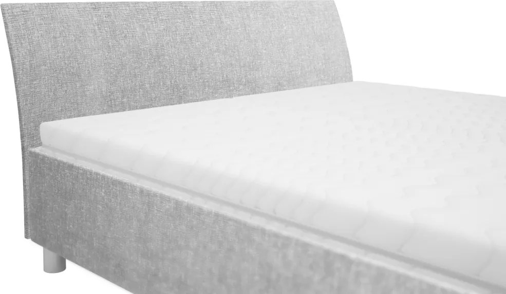 Posteľ Bali 160x200 cm, svetlo šedá látka