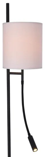 LED Stojacia lampa TOKYO 1xE27/40W/230V + LED/3W čierna/biela