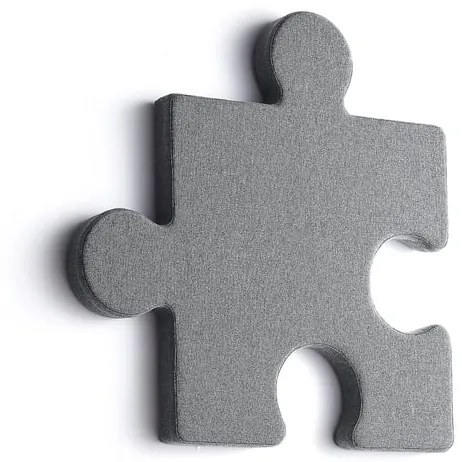 Akustický panel POLY, puzzle, 700x700x50 mm, nástenný, svetlošedá