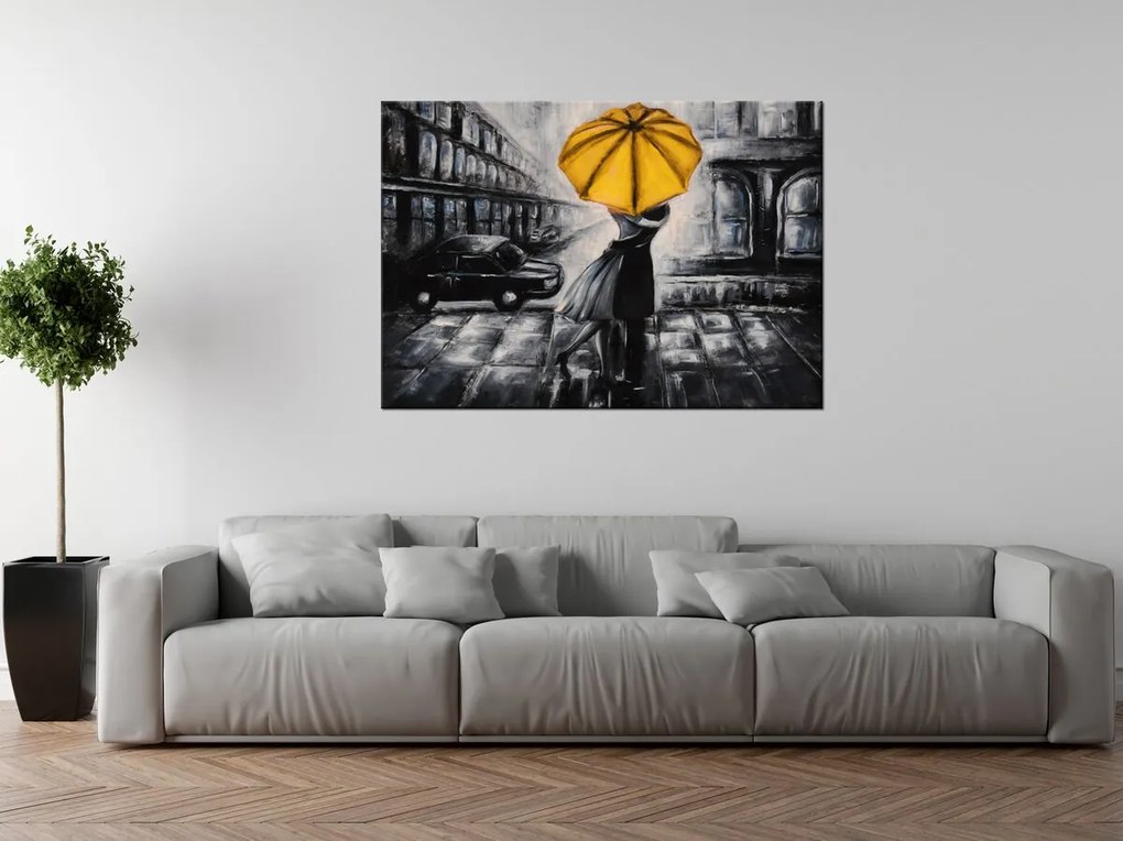 Gario Obraz na plátne Žltý bozk v daždi Rozmery: 90 x 60 cm