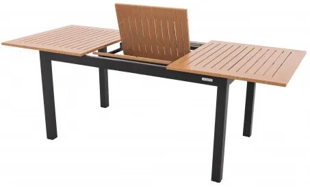 Doppler EXPERT WOOD antracit - záhradná hliníková sedacia súprava 4+2+1