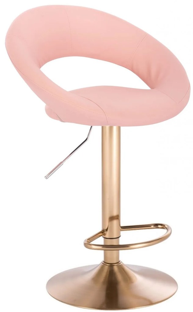 LuxuryForm Barová stolička NAPOLI na zlatom tanieri - ružová