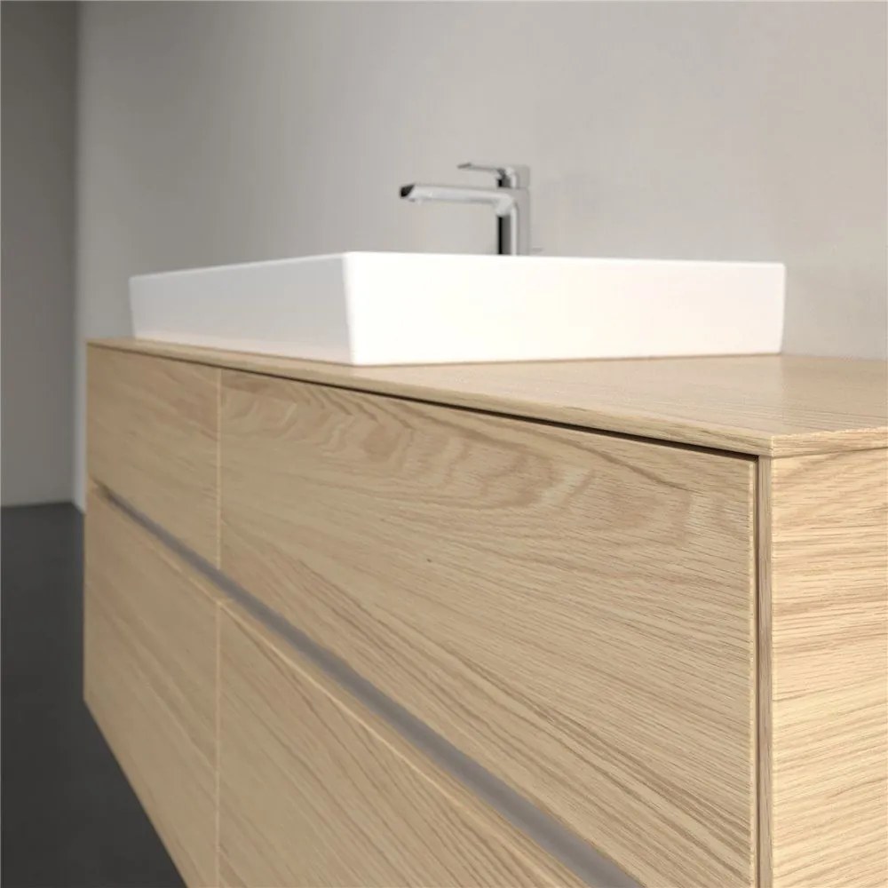 VILLEROY &amp; BOCH Collaro závesná skrinka pod umývadlo na dosku (umývadlo vľavo), 4 zásuvky, 1400 x 500 x 548 mm, Nordic Oak, C08900VJ