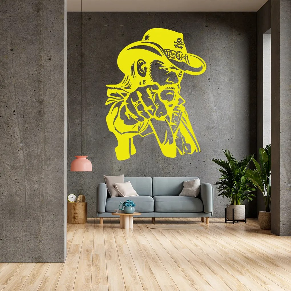 Veselá Stena Samolepka Lemmy Kilmister Farba: béžová, Veľkosť: 60 x 80 cm