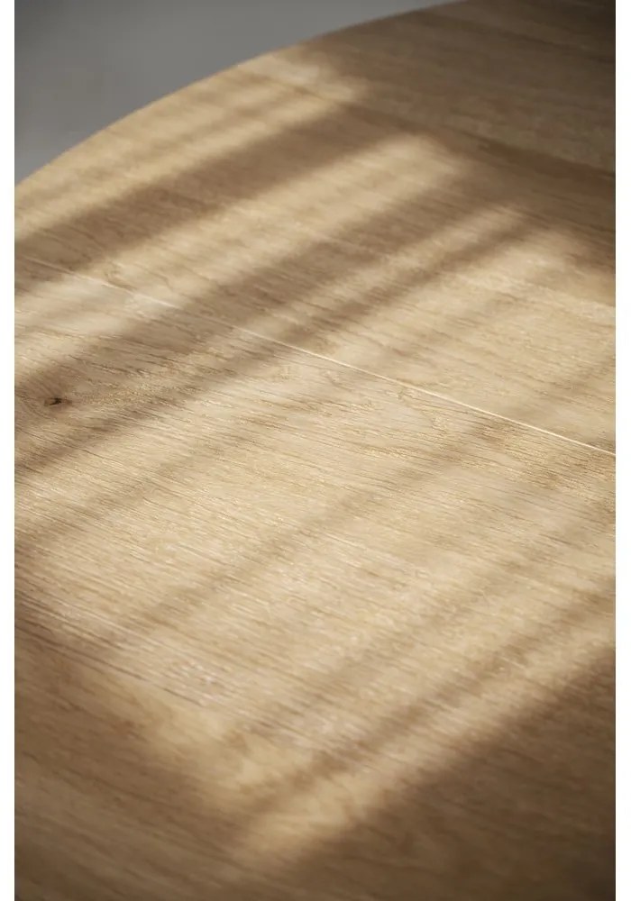 Okrúhly rozkladací jedálenský stôl v dekore duba v prírodnej farbe ø 130 cm Glenside – Rowico