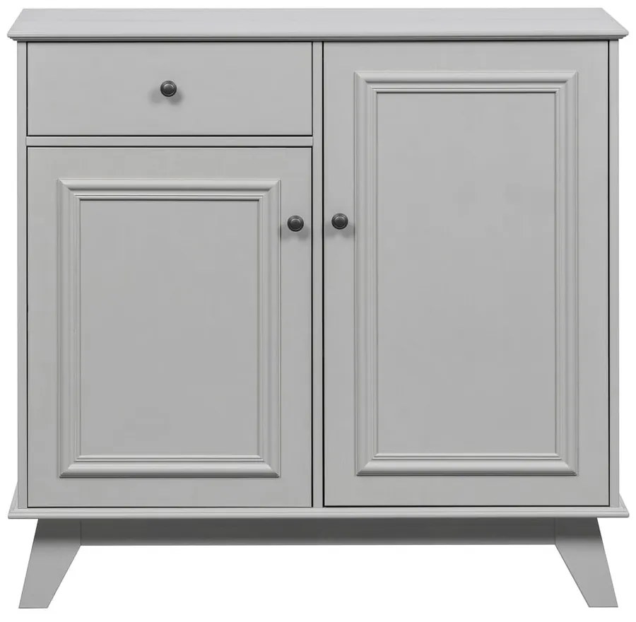 Svetlosivá nízka detská komoda z borovicového dreva 98x93 cm Lily – WOOOD