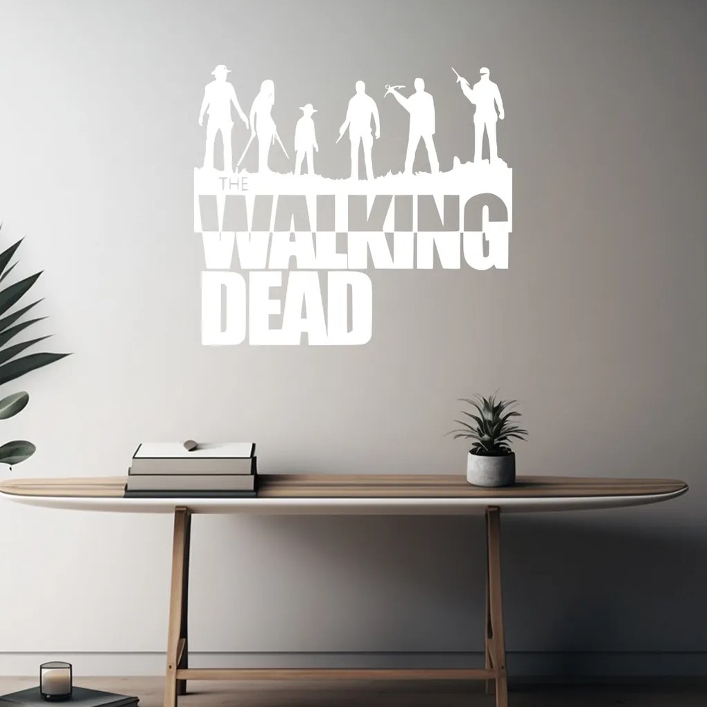 Veselá Stena Samolepka The Walking Dead Farba: modrá, Veľkosť: 100 x 88 cm