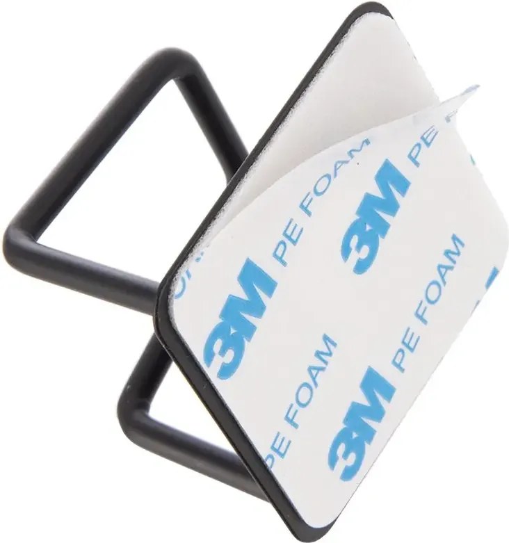 Orion Samolepiaci držiak na špongiu - štvorec čierny 2 ks