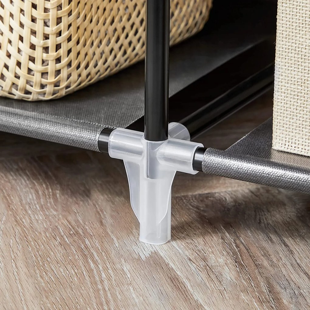 Látková skriňa, mobilná skriňa, šedá