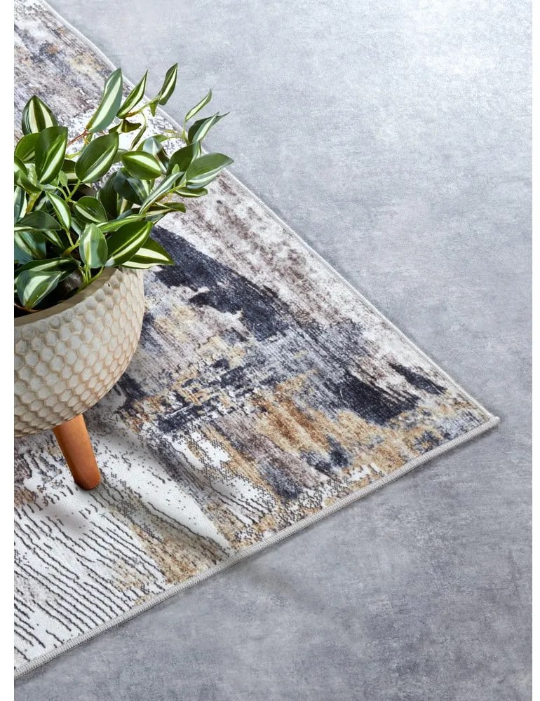 Svetlosivý koberec 200x290 cm Malard Anthracite Gold – Elle Decoration