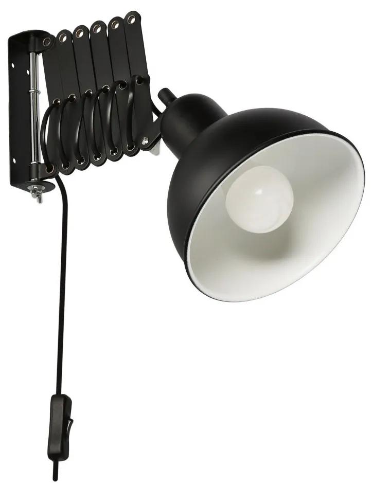 CLX Flexibilná nástenná lampa GUSTAVO, čierna