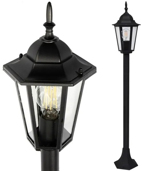 Vonkajšia lampa 1xE27/20W/230V IP43 96,5 cm čierna