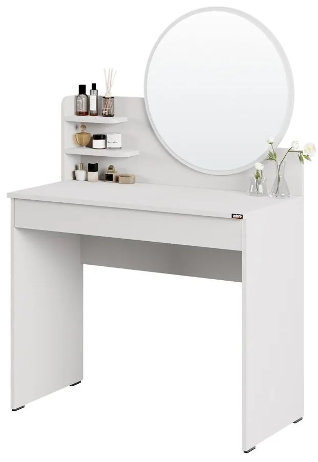 Toaletný stolík Trinity 2 (biela) (so zrkadlom). Akcia -19%. Vlastná spoľahlivá doprava až k Vám domov. 1109420