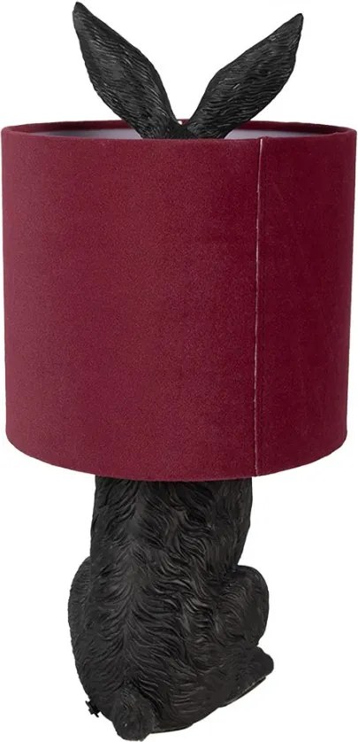 Black & Red RABBIT veľkonočná lampa