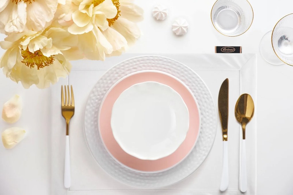 SADA 4 KS PRESTIERANIE NA STÔL VELVET 30X40 CM BIELA