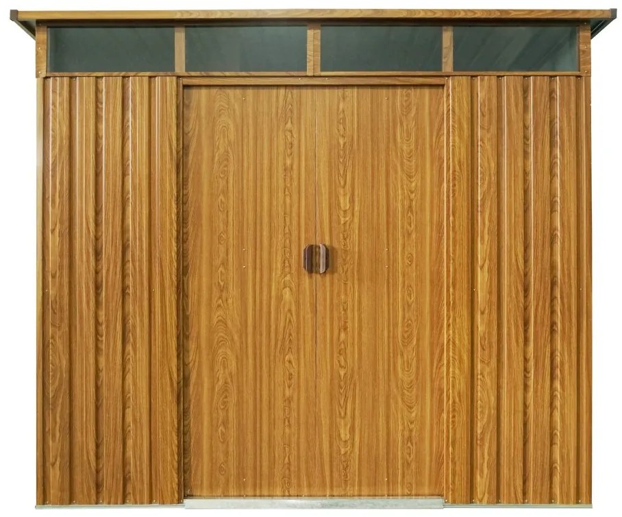 Záhradný domček BestBerg ZDSL-4D / 4,6 m² / 238 x 194 x 202 cm / červené drevo / hnedá
