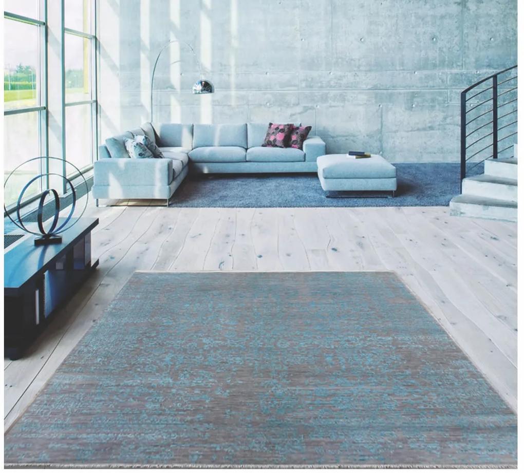 Diamond Carpets koberce Ručne viazaný kusový koberec Diamond DC-JK 1 Silver / light blue - 305x425 cm