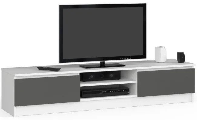 Stolík pod TV RTV K 160 CLP biely / sivý