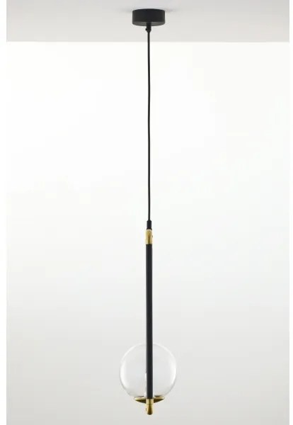 Jupiter 2023 - Luster na lanku ZAFRA 1xG9/10W/230V čierna/zlatá/číra