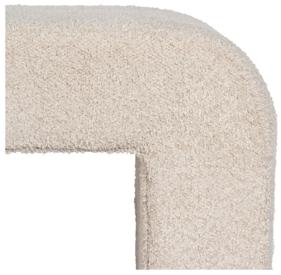 Béžový taburet z textílie buklé Suave – Ixia