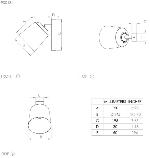Eglo 900434 - Nástenné svietidlo COTORRO 1xE27/25W/230V