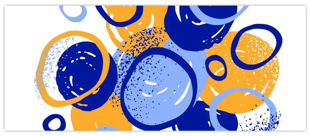 Obraz - Svetlý motív s kruhmi (120x50 cm)