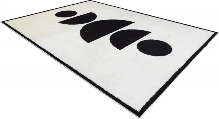 Dywany Łuszczów 80x150 cm Kusový koberec Mode 8598 geometric cream/black, čiernobiela, detská izba
