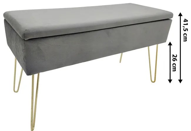 Echtwerk Lavička Scarlett (sivá)  (100320342)