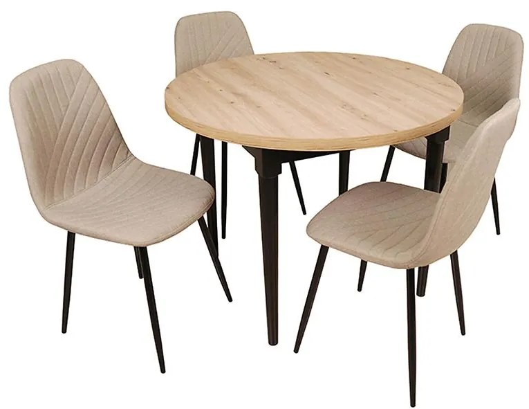 Jedálenská zostava1+4 Leti artisan/čierna