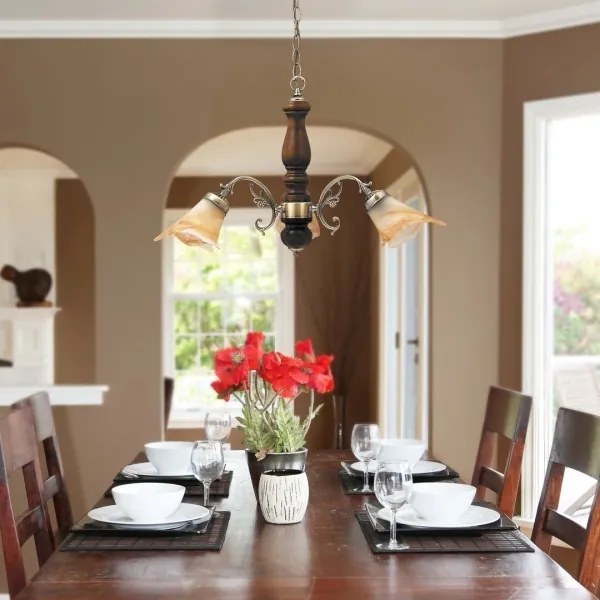 Rabalux 7093 - Luster na reťazi RUSTIC 3 3xE14/40W/230V