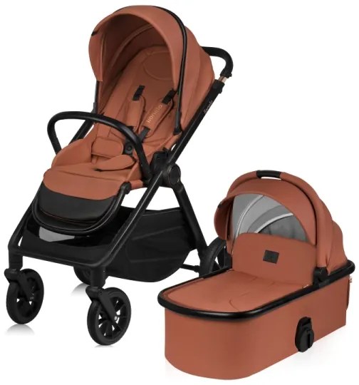 Lionelo - Kombinovaný kočík 2v1 LAYLA Hnedo-rezavý