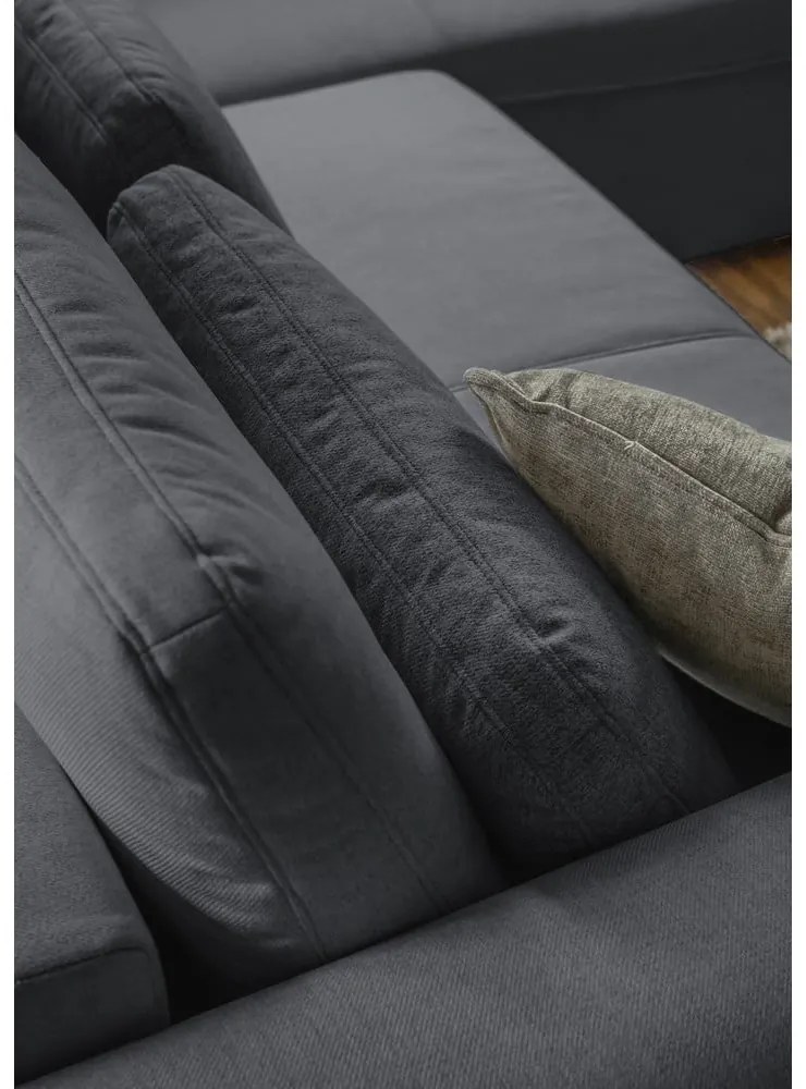 Tmavosivá rozkladacia rohová pohovka (do "U") Homely Tommy – Miuform