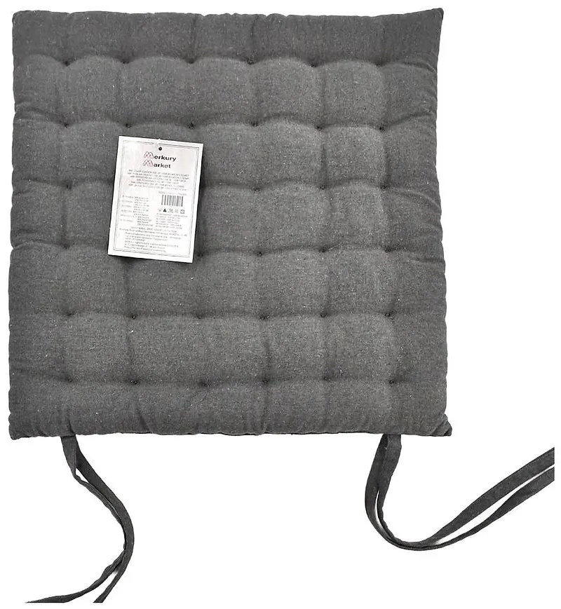 Poduška na stoličku SSE-JBT-1008 40x40 cm tmavosivá