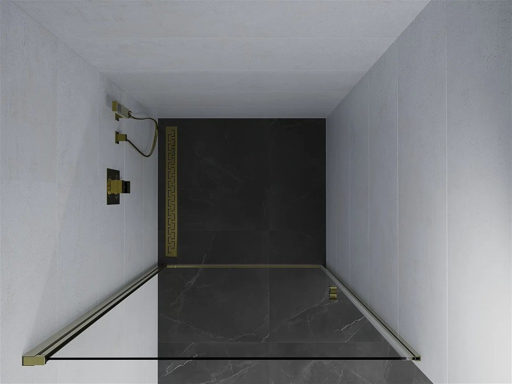 Mexen PRETORIA sprchové dvere ku sprchovému kútu 70 cm, číre sklo/zlatá, 852-070-000-50-00