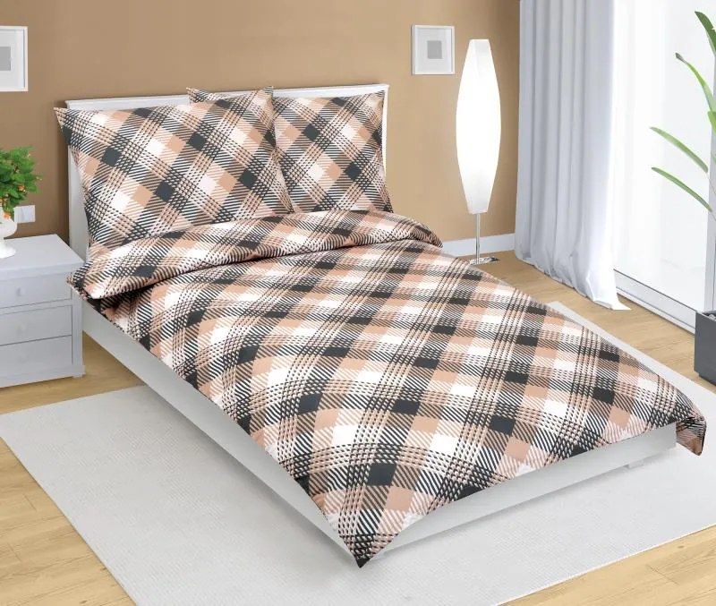 Bellatex Bavlna Kostka béž. 140×200, 70×90 cm