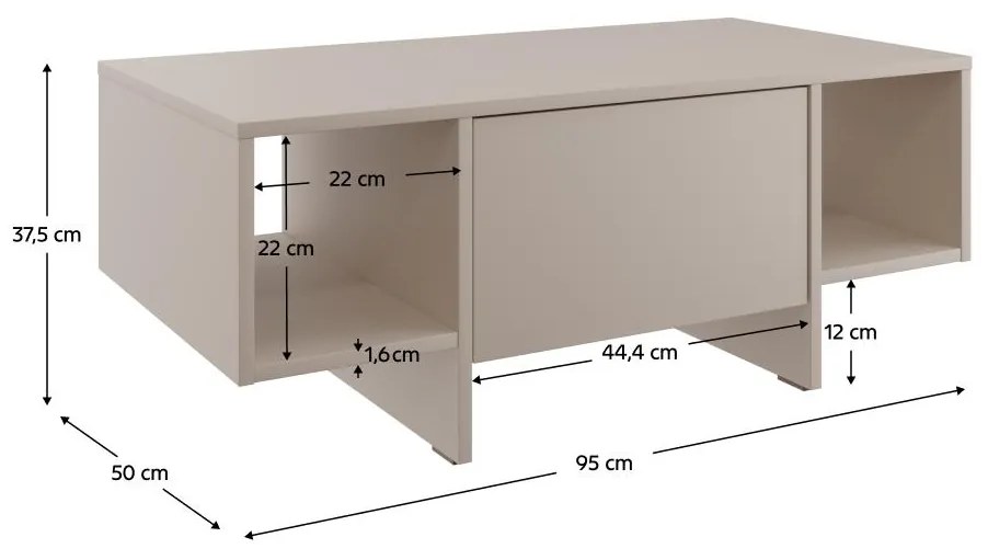 Konferenčný stolík Salighieri STD02 (kašmír). Vlastná spoľahlivá doprava až k Vám domov. 1119498